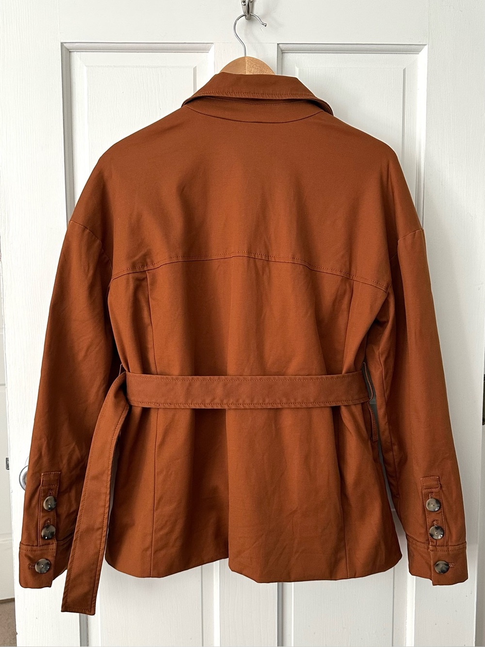 Banana Republic x Harbison Safari Belted Utility Jacket Rust Brown Oversized XS - Picture 5 of 15